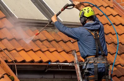 Démoussage et hydrofuge de toiture à Roumens